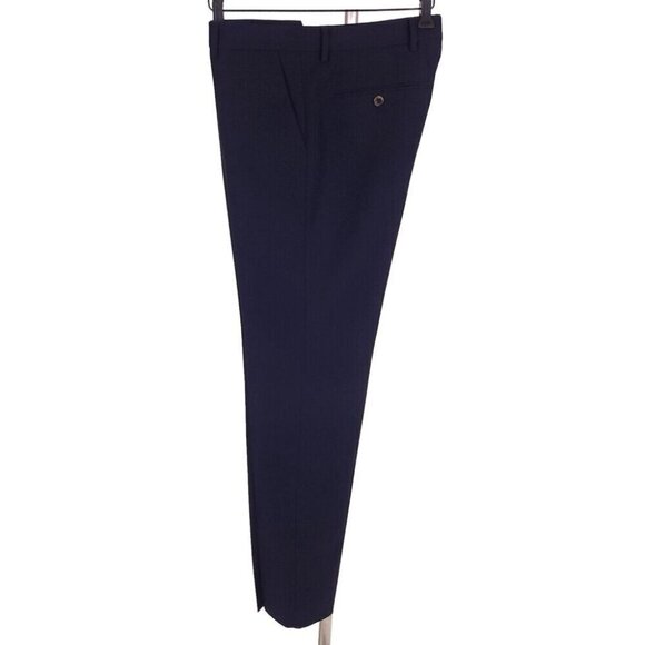 Dries Van Noten Wool-Blend Pants Size 50 US M Mens Navy Trousers - Picture 3 of 8